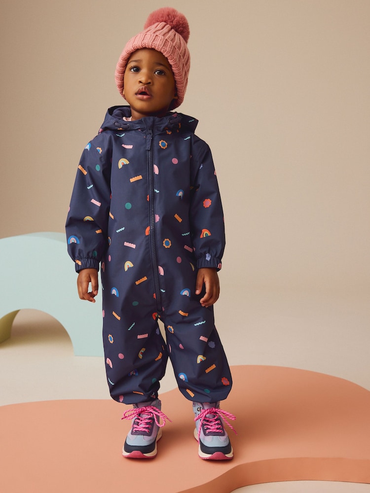 Navy Character Waterproof Puddlesuit (3mths-7yrs) - Image 1 of 9