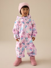 Pink Character Waterproof Hooded Puddlesuit (3mths-7yrs) - Image 1 of 8