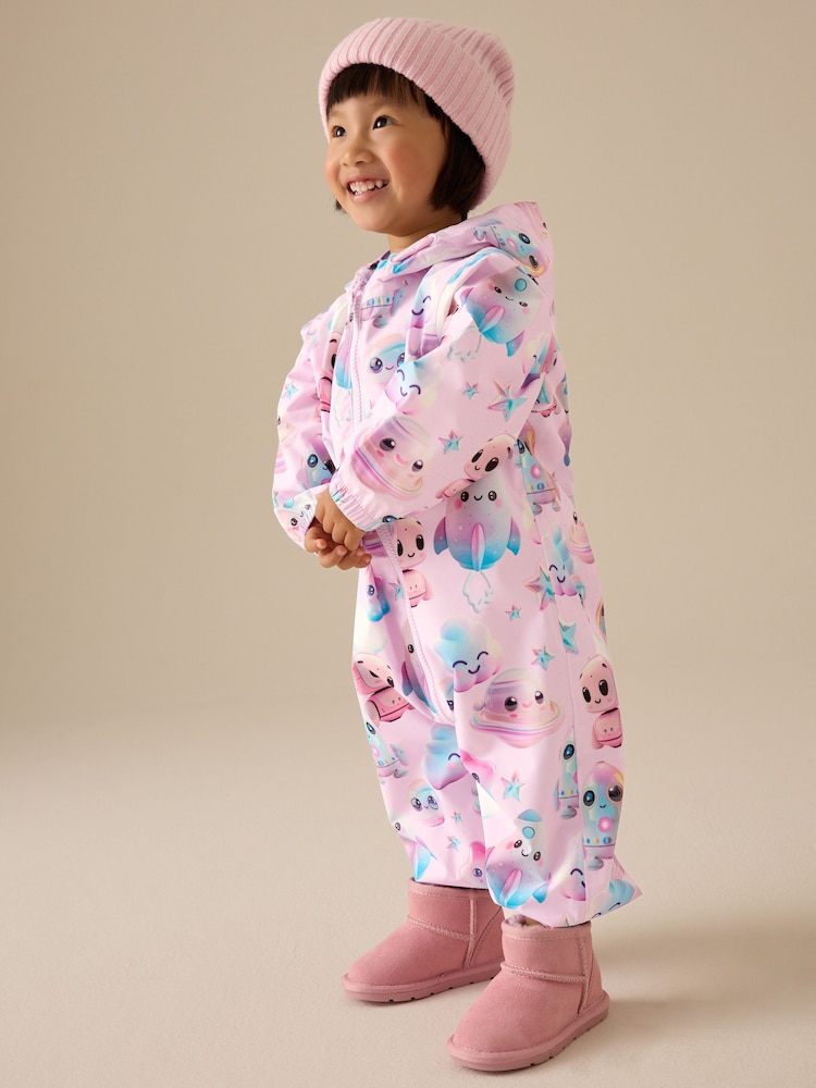 Pink Character Waterproof Hooded Puddlesuit (3mths-7yrs) - Image 2 of 8