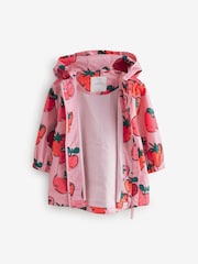Pink Strawberry/Apple Shower Resistant Cagoule Jacket (3mths-7yrs) - Image 6 of 9