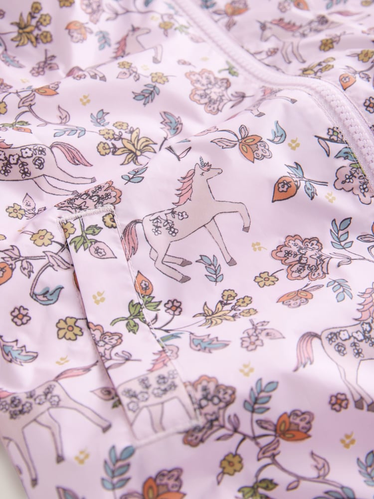 Pink Floral Unicorn Shower Resistant Cagoule Jacket (3mths-7yrs) - Image 10 of 10