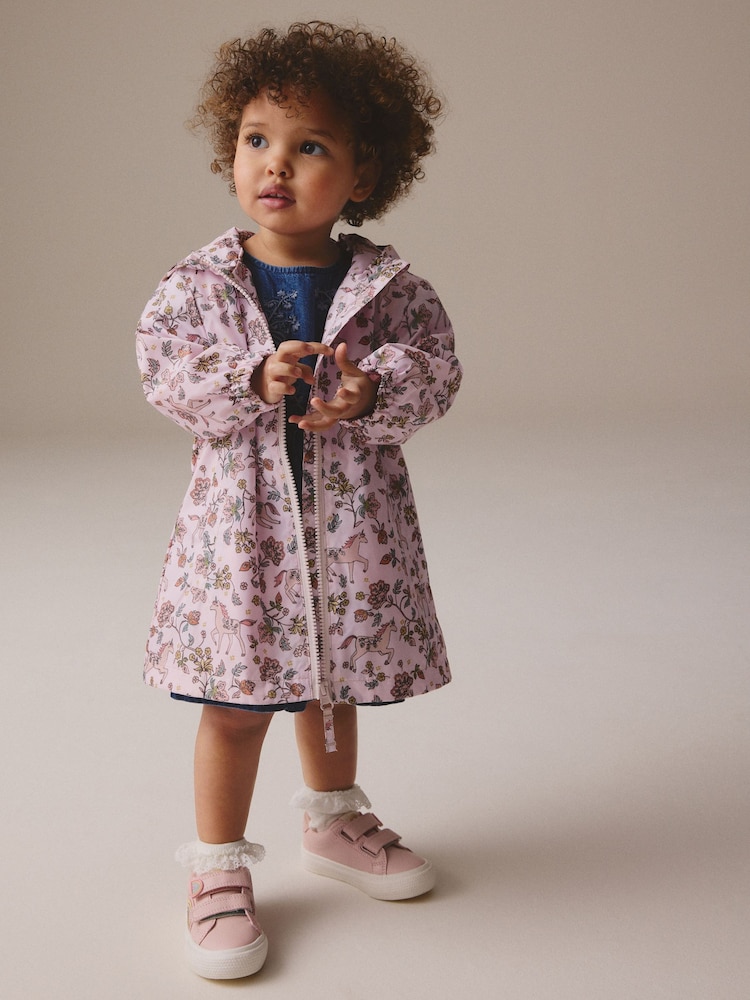 Pink Floral Unicorn Shower Resistant Cagoule Jacket (3mths-7yrs) - Image 2 of 10