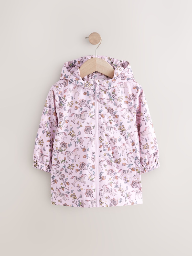 Pink Floral Unicorn Shower Resistant Cagoule Jacket (3mths-7yrs) - Image 5 of 10