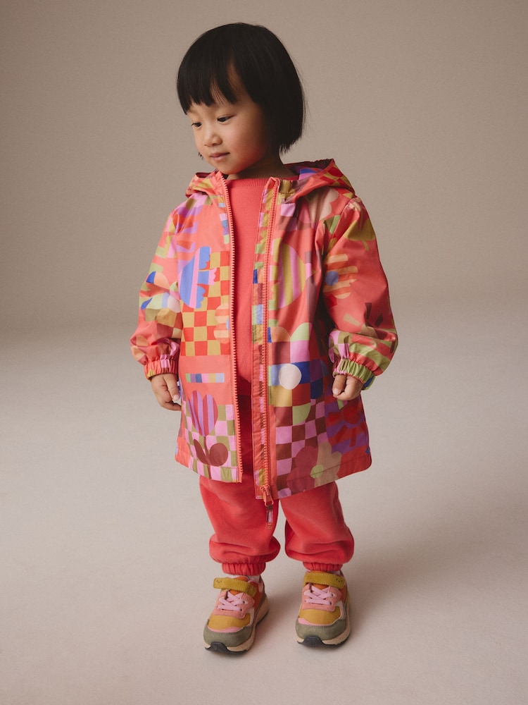 Abstrakte Koralle - Spritzwasserbeständige Regenjacke (3 Monate bis 7 Jahre) - Bild 2 von 9 Abstrakte Koralle - Spritzwasserbeständige Regenjacke (3 Monate bis 7 Jahre) - Bild 2 von 9