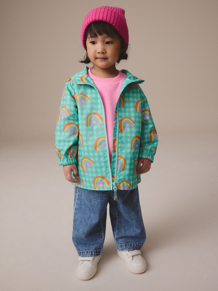 Grün/Regenbogen - Spritzwasserbeständige Regenjacke (3 Monate bis 7 Jahre) - Bild 1 von 9 Grün/Regenbogen - Spritzwasserbeständige Regenjacke (3 Monate bis 7 Jahre) - Bild 1 von 9