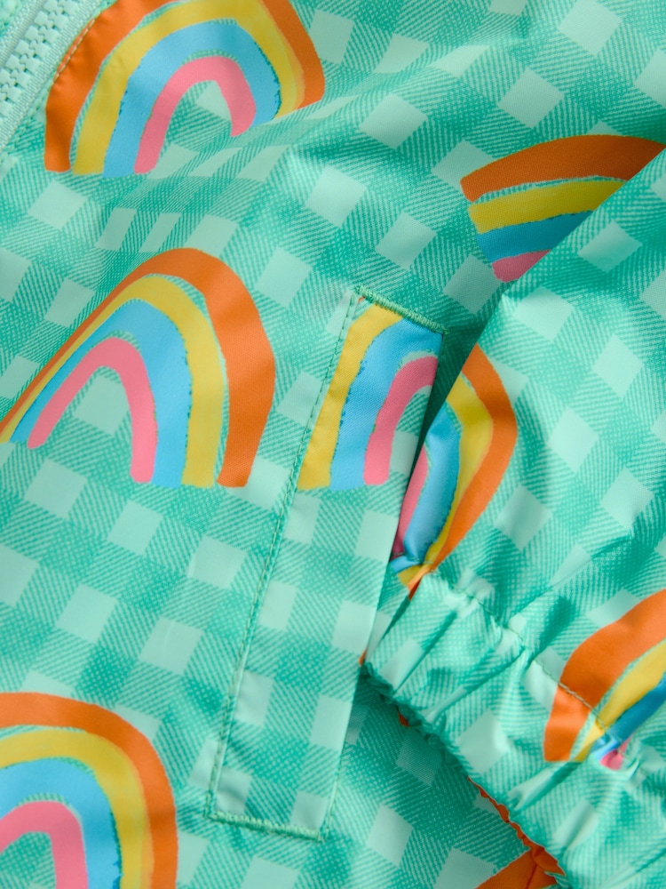 Grün/Regenbogen - Spritzwasserbeständige Regenjacke (3 Monate bis 7 Jahre) - Bild 9 von 9 Grün/Regenbogen - Spritzwasserbeständige Regenjacke (3 Monate bis 7 Jahre) - Bild 9 von 9