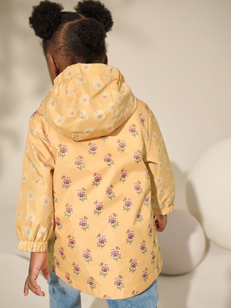 Gelb geometrisches Floralmuster - Spritzwasserbeständige Regenjacke (3 Monate bis 7 Jahre) - Bild 2 von 9 Gelb geometrisches Floralmuster - Spritzwasserbeständige Regenjacke (3 Monate bis 7 Jahre) - Bild 2 von 9