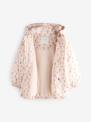 Multi Ecru Cream Shower Resistant Printed Padded Coat (3mths-7yrs) - Image 7 of 10