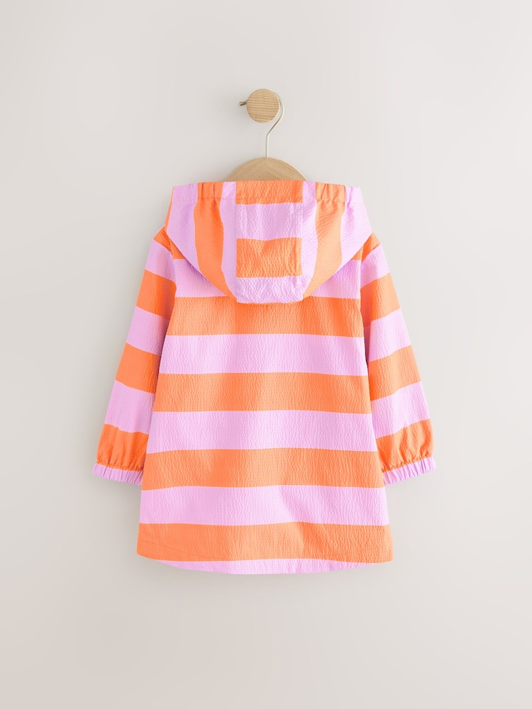 Pink And Orange Stripe Shower Resistant Cagoule Jacket (3mths-7yrs) - Image 5 of 8