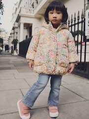 Multi Yellow Shower Resistant Printed Padded Coat (6mths-7yrs) - Image 1 of 9