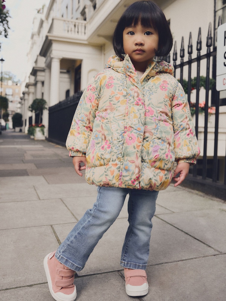 Multi Yellow Shower Resistant Printed Padded Coat (6mths-7yrs) - Image 1 of 9