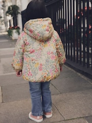 Multi Yellow Shower Resistant Printed Padded Coat (6mths-7yrs) - Image 2 of 9