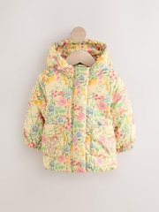 Multi Yellow Shower Resistant Printed Padded Coat (6mths-7yrs) - Image 5 of 9