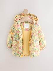 Multi Yellow Shower Resistant Printed Padded Coat (6mths-7yrs) - Image 7 of 9