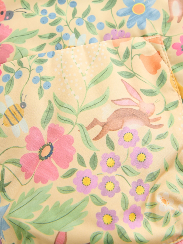 Multi Yellow Shower Resistant Printed Padded Coat (6mths-7yrs) - Image 9 of 9