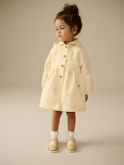 Lemon Yellow Shower Resistant Hooded Trench Coat (3mths-7yrs) - Image 1 of 8