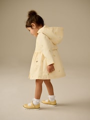 Lemon Yellow Shower Resistant Hooded Trench Coat (3mths-7yrs) - Image 2 of 8