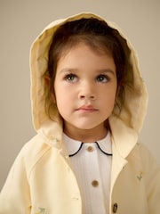 Lemon Yellow Shower Resistant Hooded Trench Coat (3mths-7yrs) - Image 3 of 8