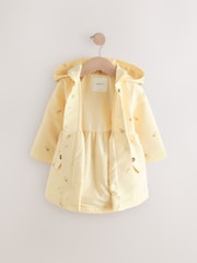 Lemon Yellow Shower Resistant Hooded Trench Coat (3mths-7yrs) - Image 6 of 8