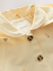 Lemon Yellow Shower Resistant Hooded Trench Coat (3mths-7yrs) - Image 7 of 8