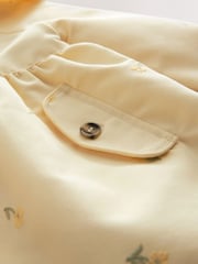 Lemon Yellow Shower Resistant Hooded Trench Coat (3mths-7yrs) - Image 8 of 8