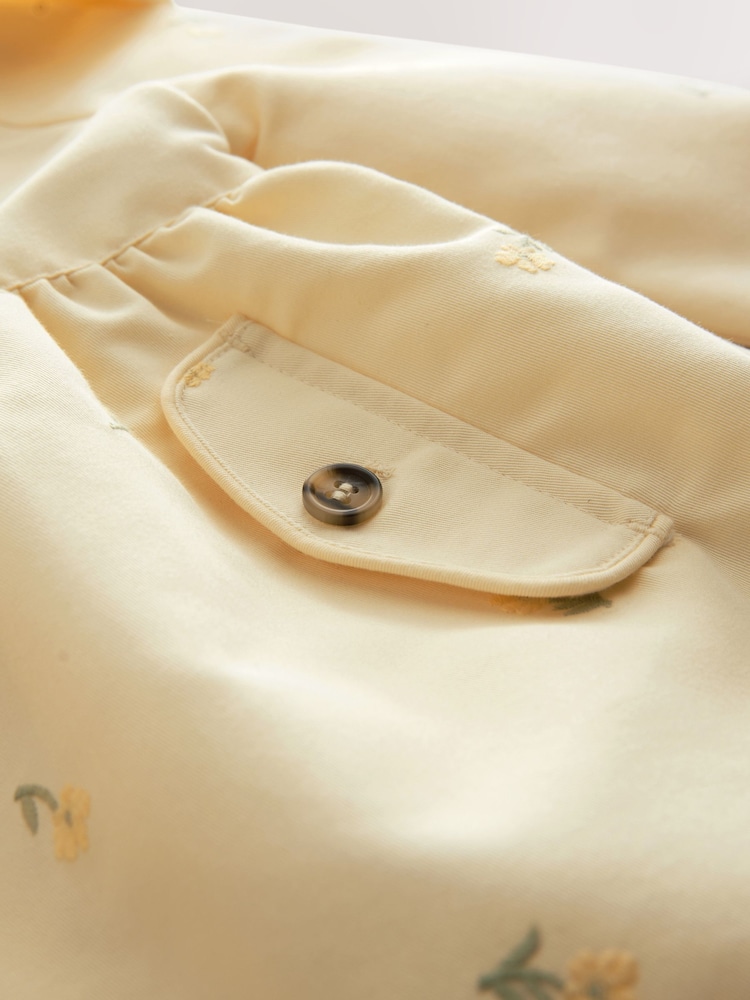 Lemon Yellow Shower Resistant Hooded Trench Coat (3mths-7yrs) - Image 8 of 8
