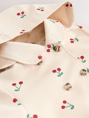 Neutral Cherry Printed Shower Resistant Trench Coat (3mths-7yrs) - Image 8 of 9