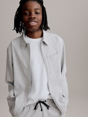 Grey Smart Zip Through Shacket (3-16yrs) - Image 1 of 9