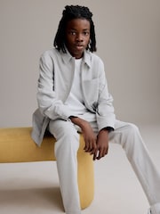 Grey Smart Zip Through Shacket (3-16yrs) - Image 4 of 9
