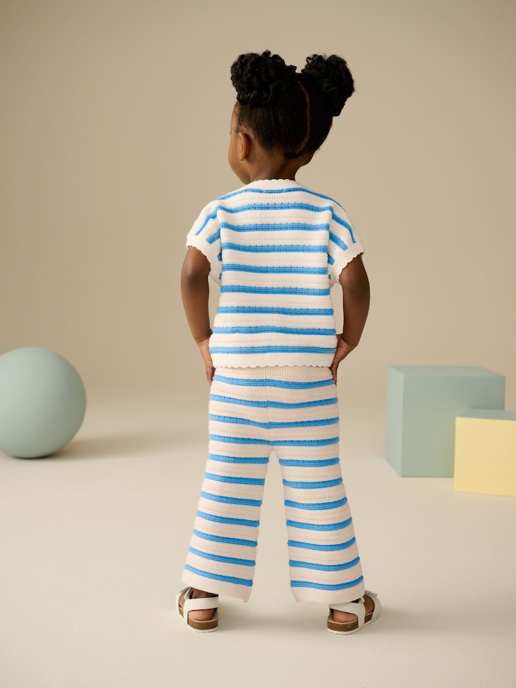 Blau/Weiß - Set aus gestreiftem Tanktop und Hose aus 100 % Baumwolle (3M.–7J.) - Bild 2 von 9 Blau/Weiß - Set aus gestreiftem Tanktop und Hose aus 100 % Baumwolle (3M.–7J.) - Bild 2 von 9