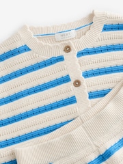 Blau/Weiß - Set aus gestreiftem Tanktop und Hose aus 100 % Baumwolle (3M.–7J.) - Bild 7 von 9