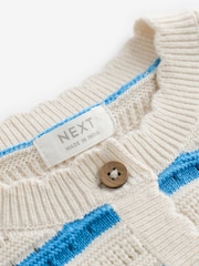 Blau/Weiß - Set aus gestreiftem Tanktop und Hose aus 100 % Baumwolle (3M.–7J.) - Bild 8 von 9