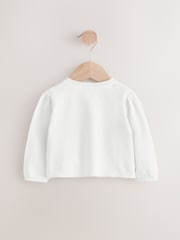 White Pleated Sleeve Cardigan (3mths-10yrs) - Image 3 of 5