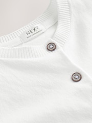 White Pleated Sleeve Cardigan (3mths-10yrs) - Image 4 of 5