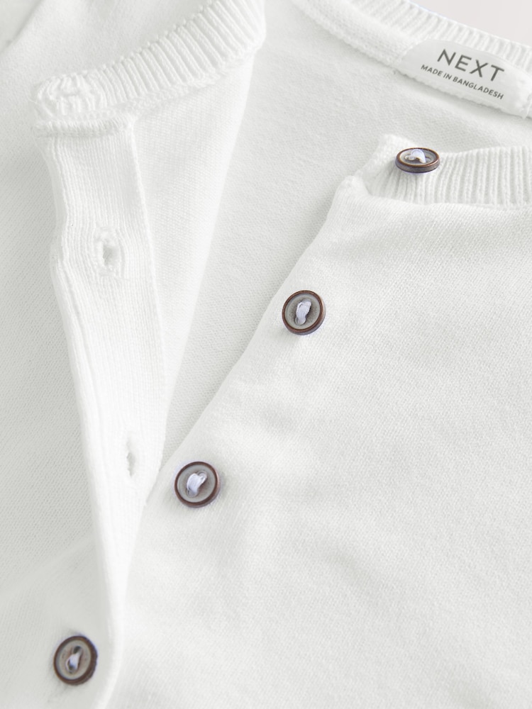 White Pleated Sleeve Cardigan (3mths-10yrs) - Image 5 of 5