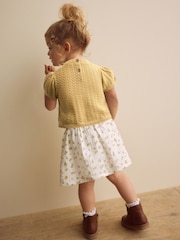 Yellow 100% Cotton Jumper and Skirt Set (3mths-7yrs) - Image 3 of 8