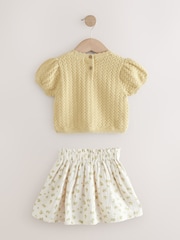 Yellow 100% Cotton Jumper and Skirt Set (3mths-7yrs) - Image 5 of 8