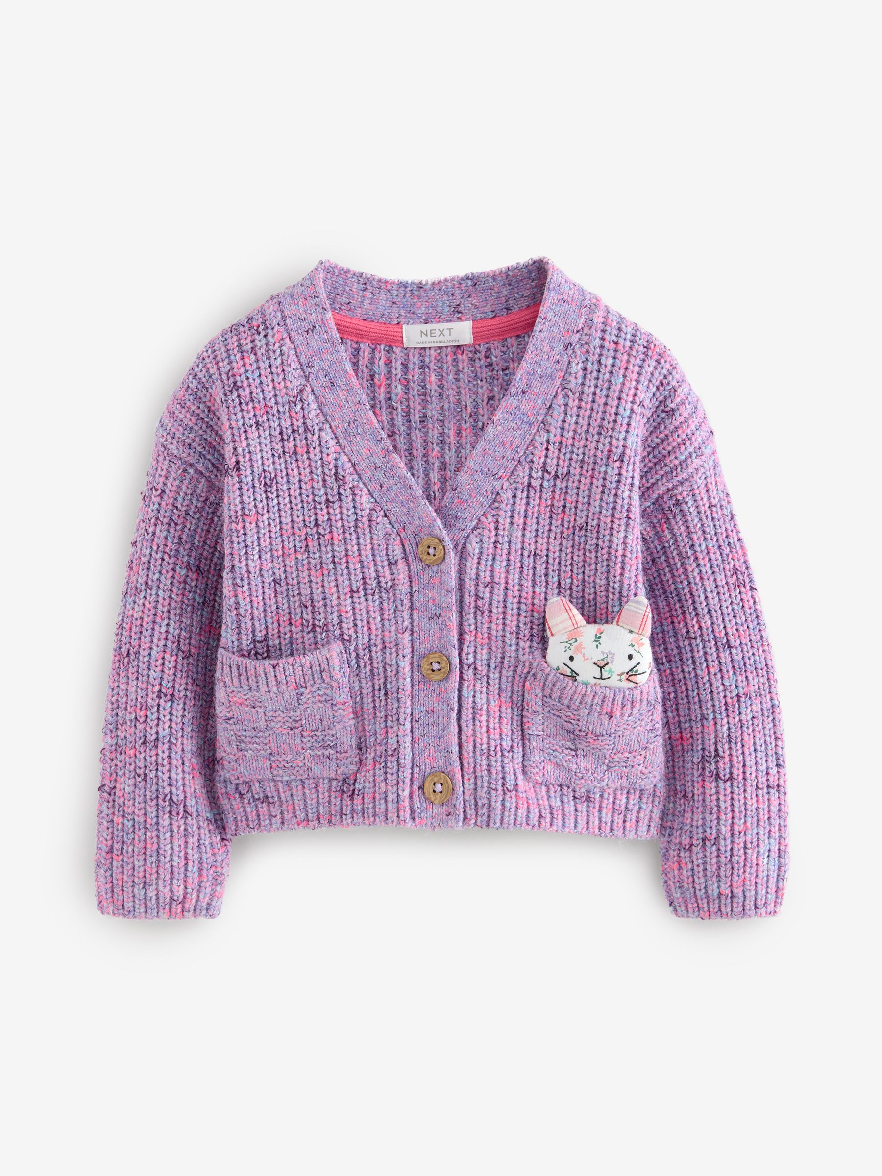 安価 Cat Purple Buy Pocket USA Next from (3mths-7yrs) Cardigan トップス