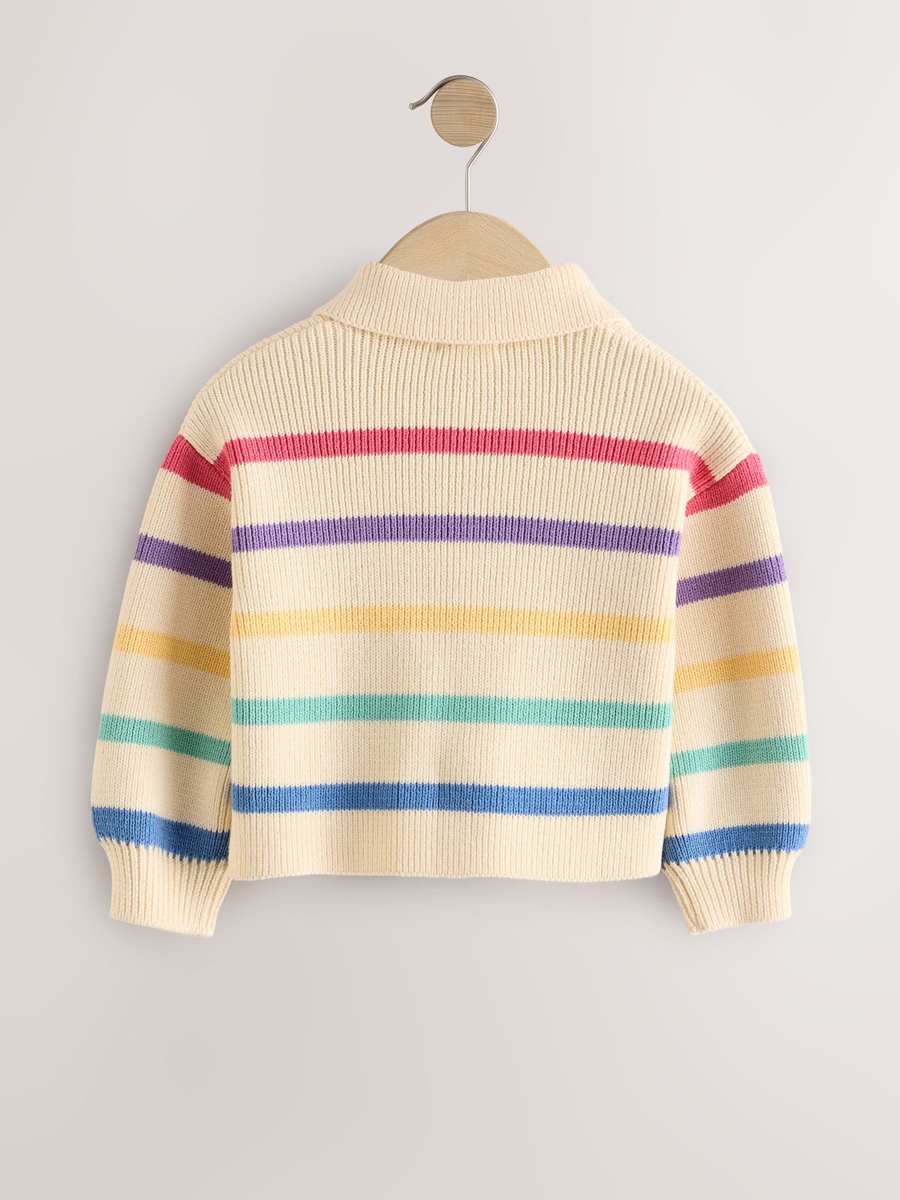 Buy Rainbow 100% Cotton Collar Cardigan (3mths-7yrs) from Next USA