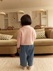 Pink Cherry V-Neck 100% Cotton Cardigan (3mths-7yrs) - Image 2 of 7
