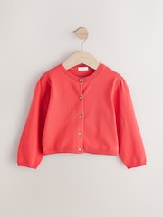 Red Pleated Sleeve Cardigan (3mths-10yrs) - Image 4 of 8