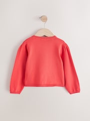Red Pleated Sleeve Cardigan (3mths-10yrs) - Image 5 of 8