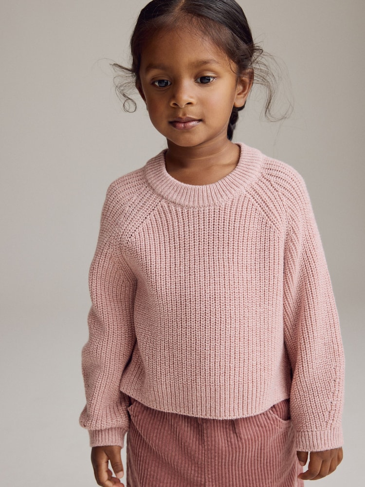 Pink Knitted Jumper (3mths-7yrs) - Image 1 of 8