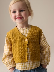 Ochre Yellow 100% Cotton Blouse and Tank Set (3mths-7yrs) - Image 1 of 10