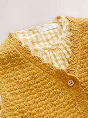 Ochre Yellow 100% Cotton Blouse and Tank Set (3mths-7yrs) - Image 9 of 10