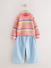 Multi Stitch Jumper and Trouser Set (3mths-7yrs) - Image 4 of 8