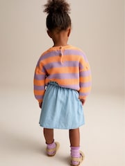 Orange 100% Cotton Jumper and Skirt Set (3mths-7yrs) - Image 2 of 8