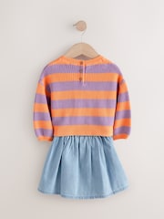 Orange 100% Cotton Jumper and Skirt Set (3mths-7yrs) - Image 5 of 8