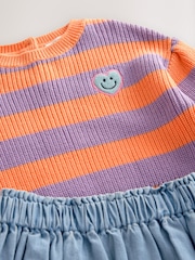 Orange 100% Cotton Jumper and Skirt Set (3mths-7yrs) - Image 7 of 8