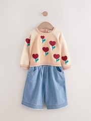 Yellow 100% Cotton Jumper and Trousers Set (3mths-7yrs) - Image 8 of 9